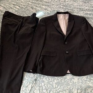 Egara Men’s Skinny Fit Stretch Black Suit